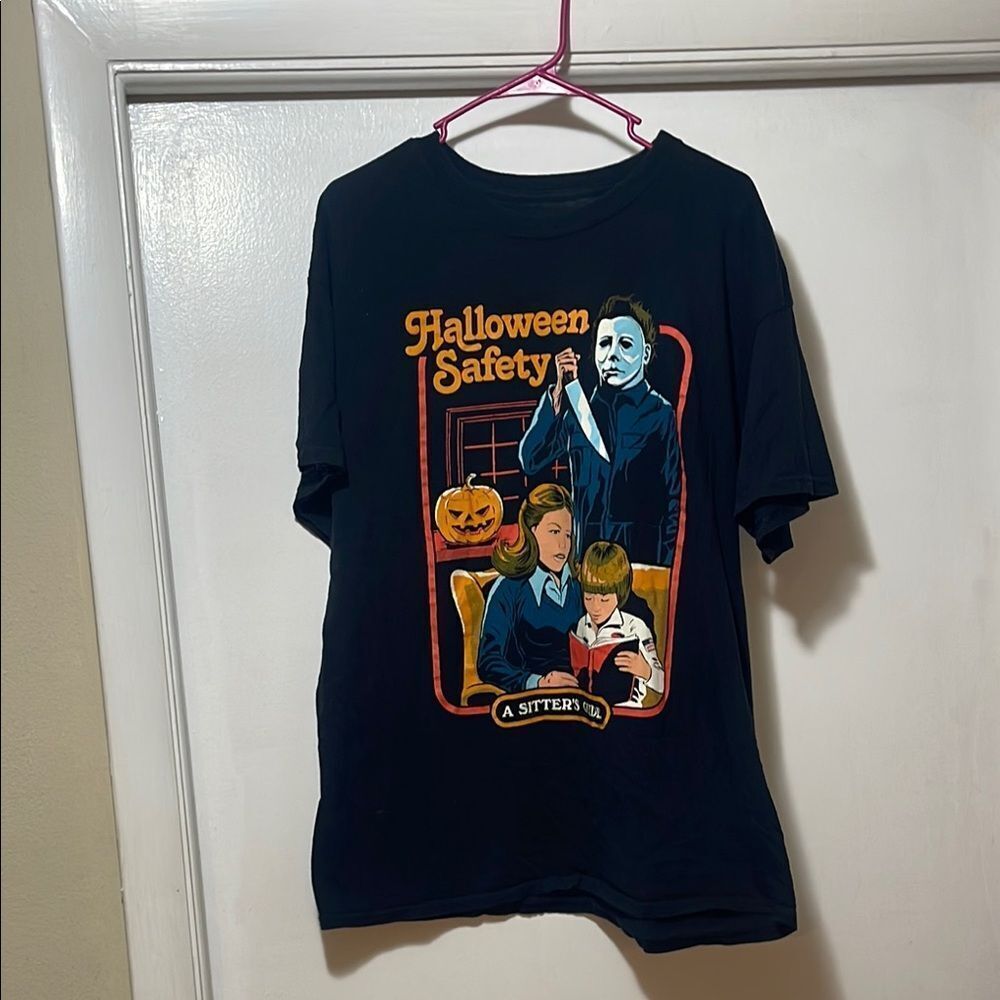 Halloween Safety Michael Myers T-shirt, size medium